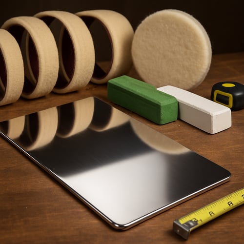 Professional Stainless Steel Mirror Polishing with Abrasivestocks Wool Belts and Compounds.